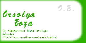 orsolya boza business card